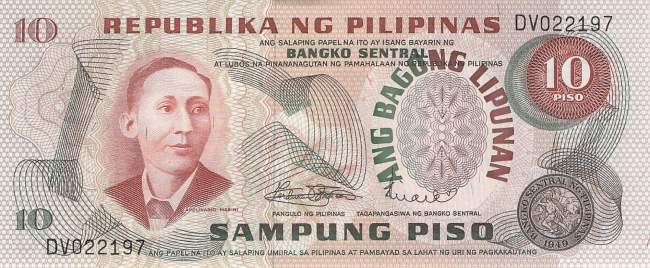 Philippinen 10 Piso 1970 p154
